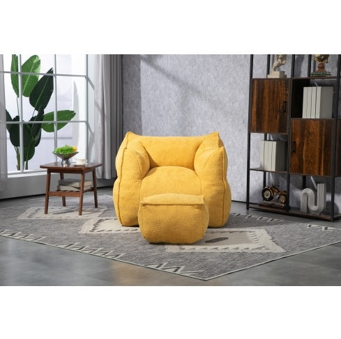 COOLMORE Bean Bag Chair Lazy Sofa Footstool Durable Comfort Lounger High Back Bean Bag Chair Couch For Adults And Kids, Indoor  Outdoor
