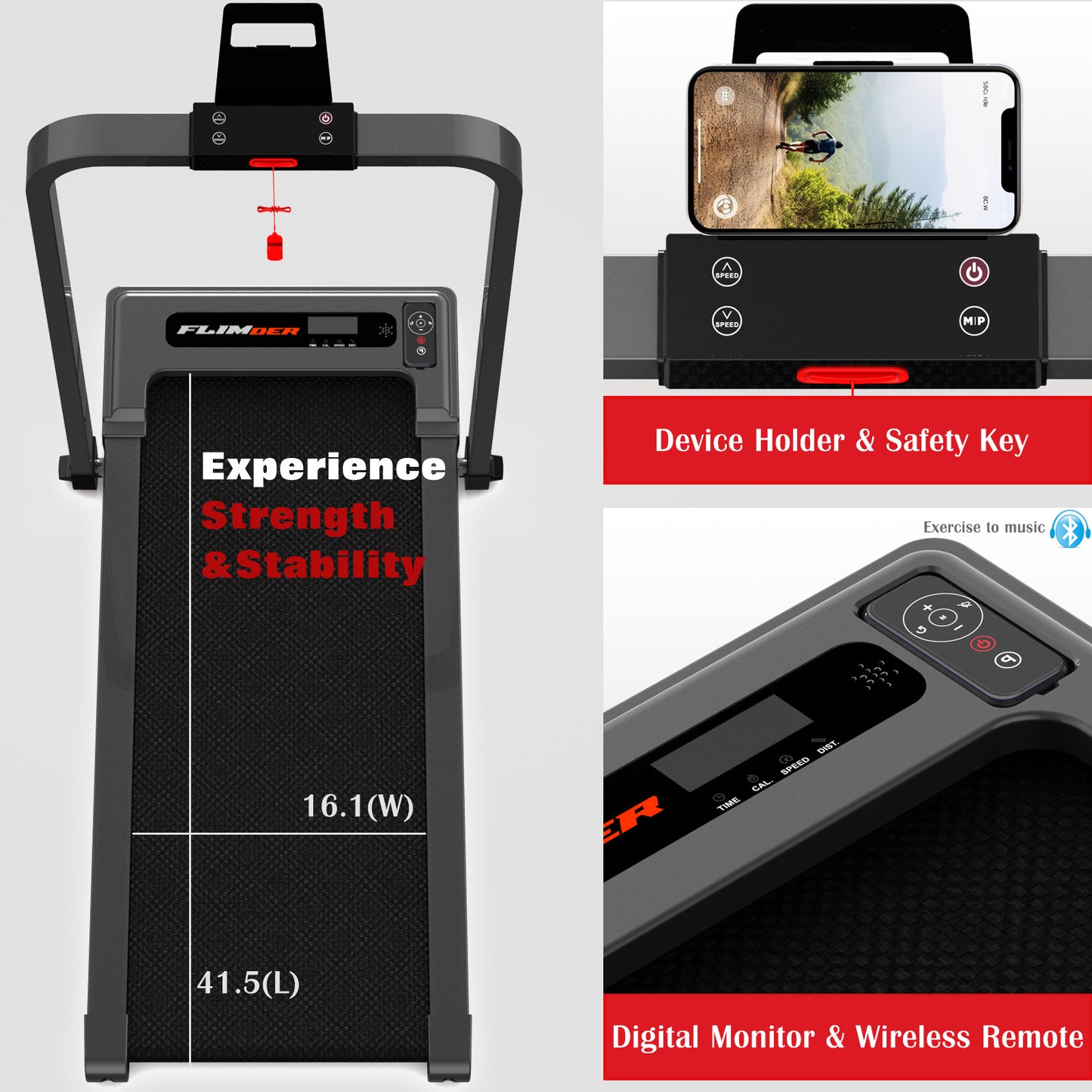 Walking Pad Under Desk Treadmill For Home Office -2.5HP Walking Treadmill 0.5-4MPH Capacity Treadmill For Walking Running Remote Control Batteries