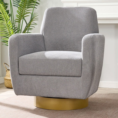 360 Degree Rotation Armchair Cotton Linen Skin Friendly Fabric Ergonomic Design Living Room Chair Bedroom Chair Living Room Chair Suitable For Indoor Home