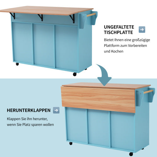 Fibreboard Dining Cart  Bookcase With Folding Tabletop