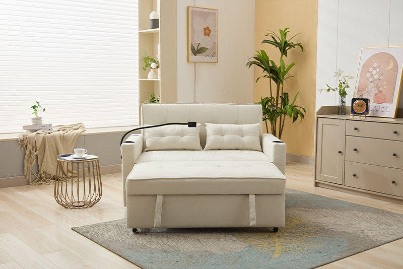 Futon Chair Bed Convertible Chair 3-in-1 Pull Out Sleeper Chair Beds With USB Ports,Wear-resistant And Anti-scratch, Armchair Bed Sleeper For Living Room Cannot Be Sold On Temu