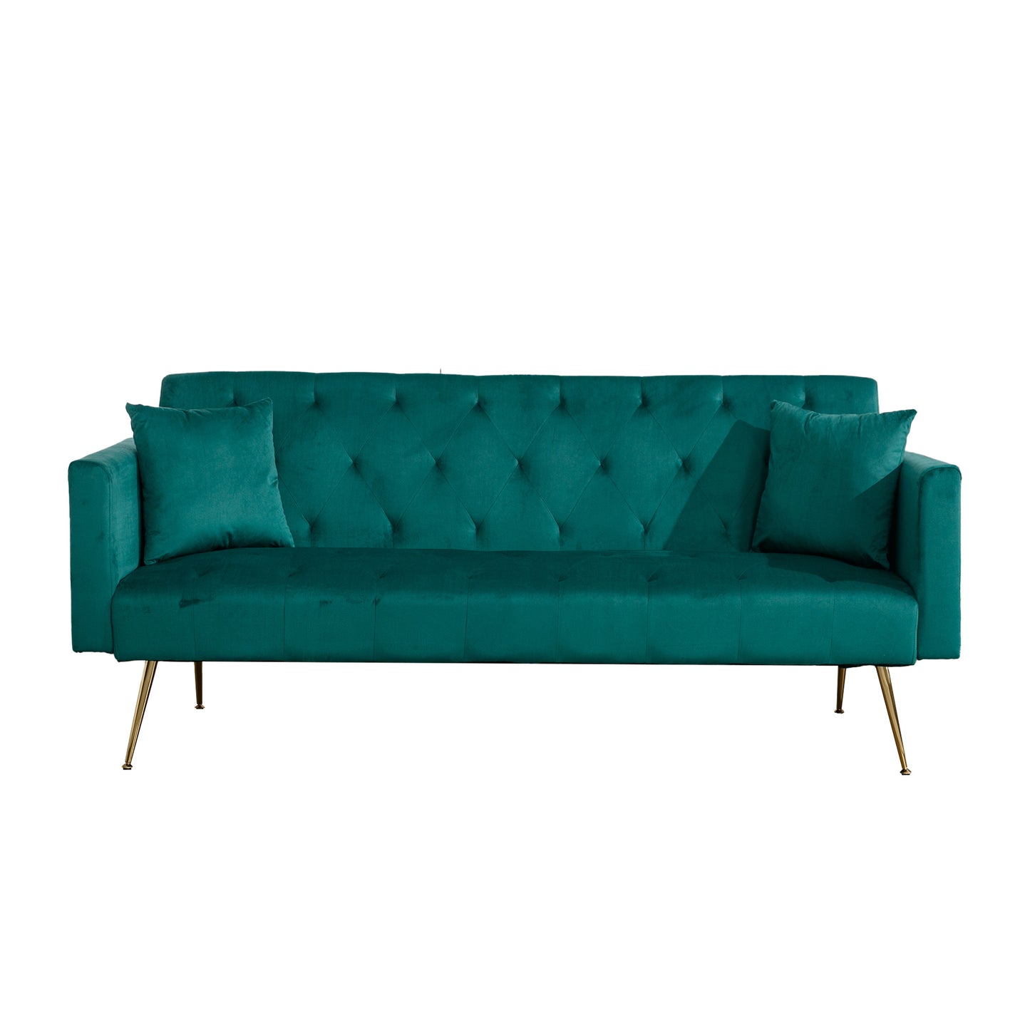 Modern Velvet Sofa Bed Folding Futon For Lving Room