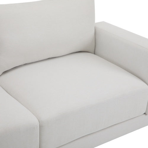 81 Modern Square Arm Sofa With Soft Velvet Upholstery, Deep Cushions, And Sturdy Legs In Navy Blue For Living Room Or Bedroom