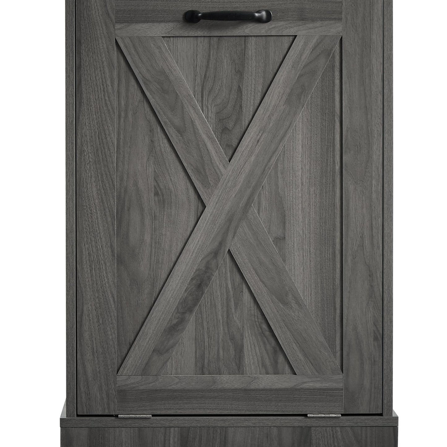 Tilt Out Trash Can Cabinet,Freestanding Wood Recycling Trash Cabinet with Drawer