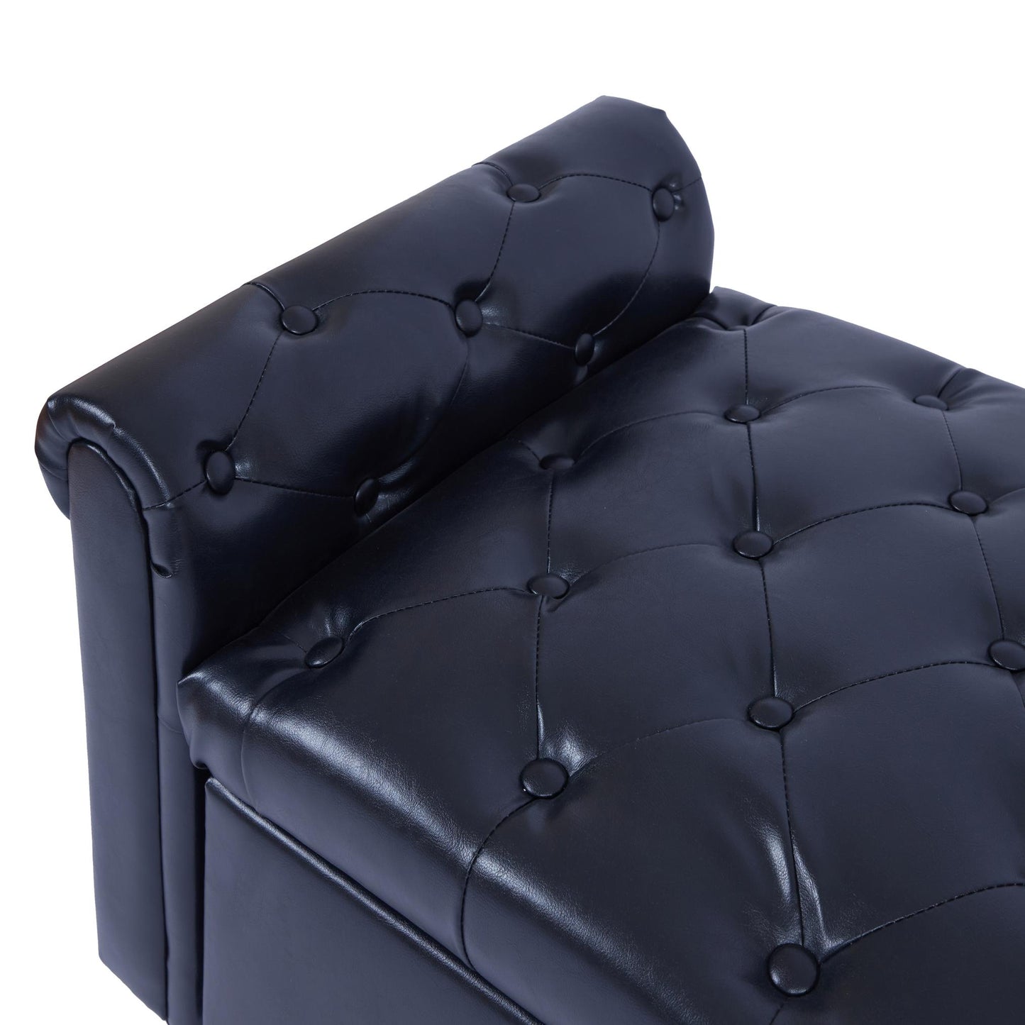 Storage PU Ottoman Bench with 2 Drawers for Bedroom End of Bed