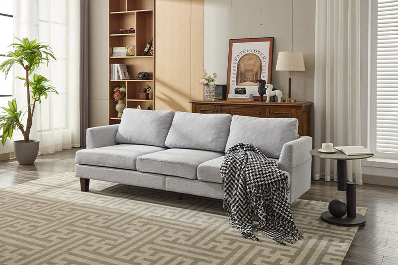 Fabric 3 Seater Couch With 2 USB, Comfortable Sectional Couches And Sofas For Living Room Bedroom Office Small Space, Easy Assembly & Comfy Cushion Cannot Be Sold On Temu