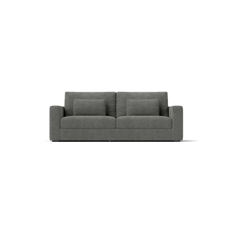 83 Modern Sofa Couches For Living Room, 3 Seater Sofa, Upholstered Compressed Cushions Detachable Cover,Pewter