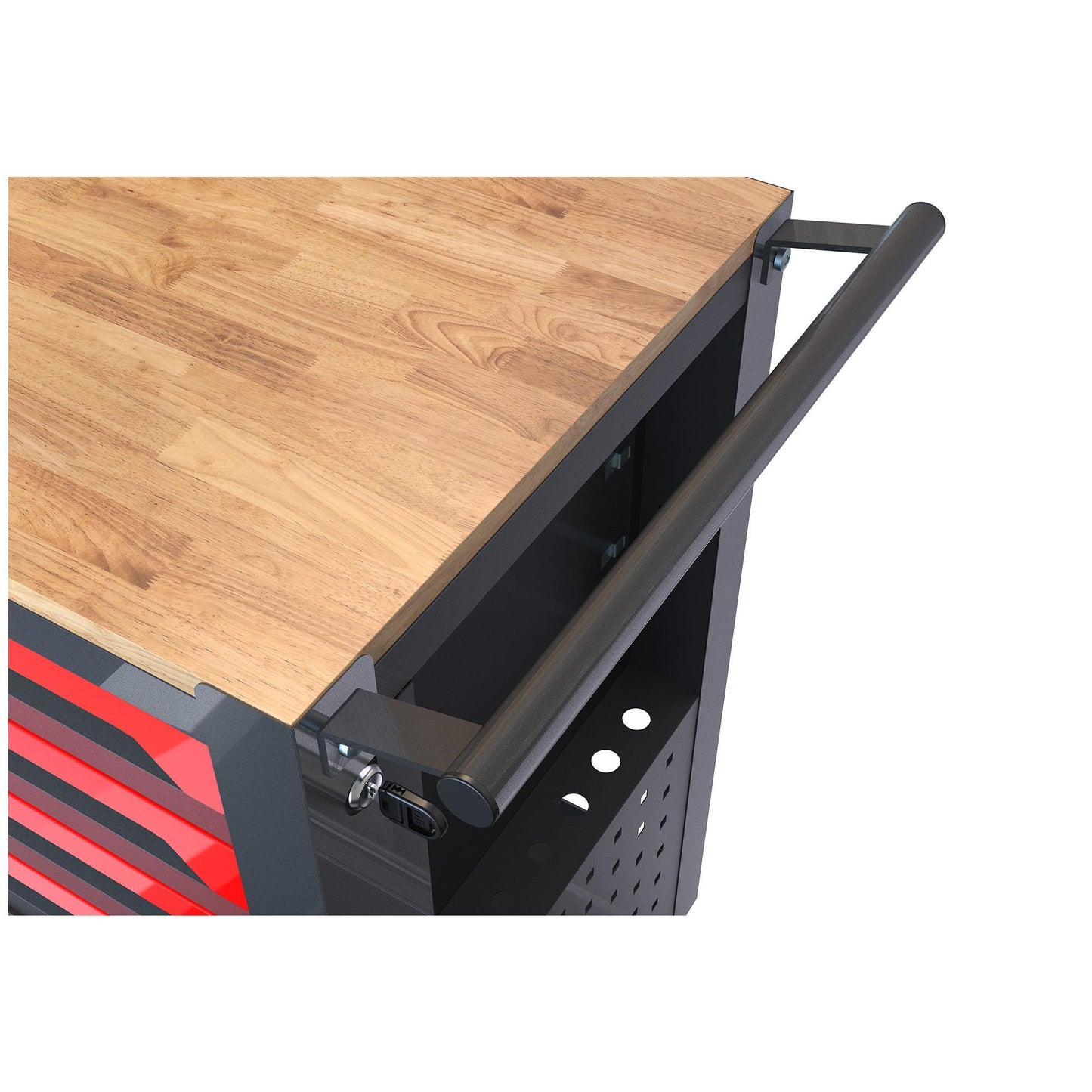 4 Drawer Multi-Purpose Utility Cart With Wheels And Wooden Top