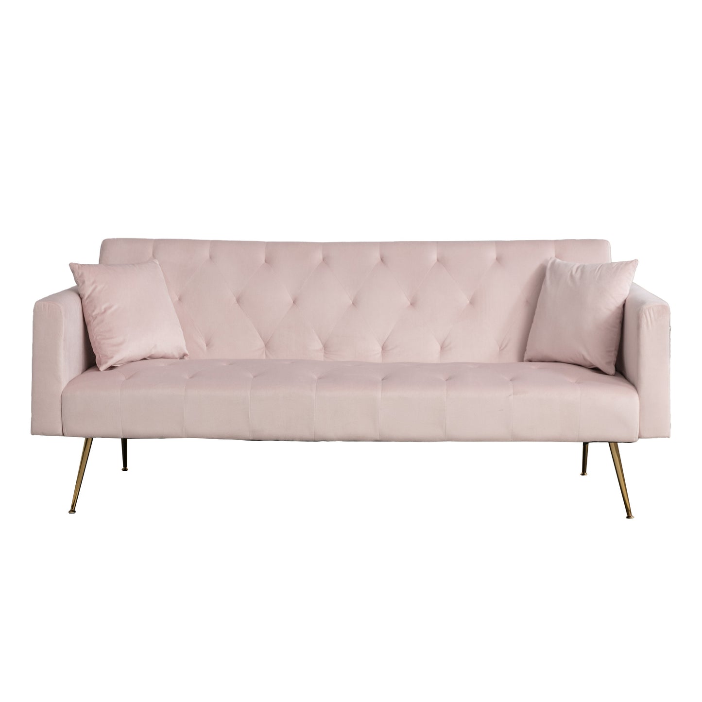 Modern Velvet Sofa Bed Folding Futon For Lving Room