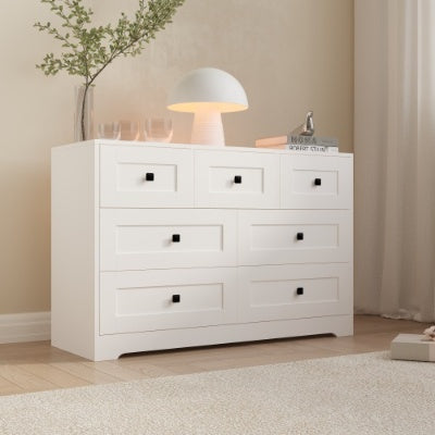 Chest Of Drawer With  White Color Farm Door