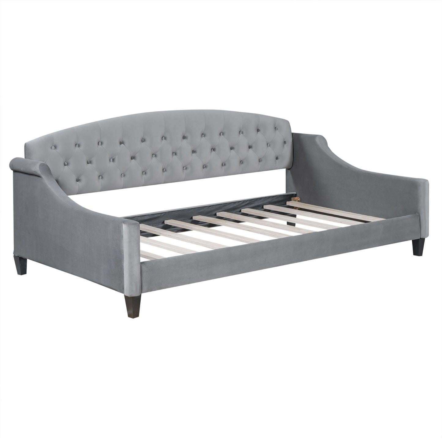 Modern Luxury Tufted Button Daybed,Twin,Gray Expected Arrival Time 12.28