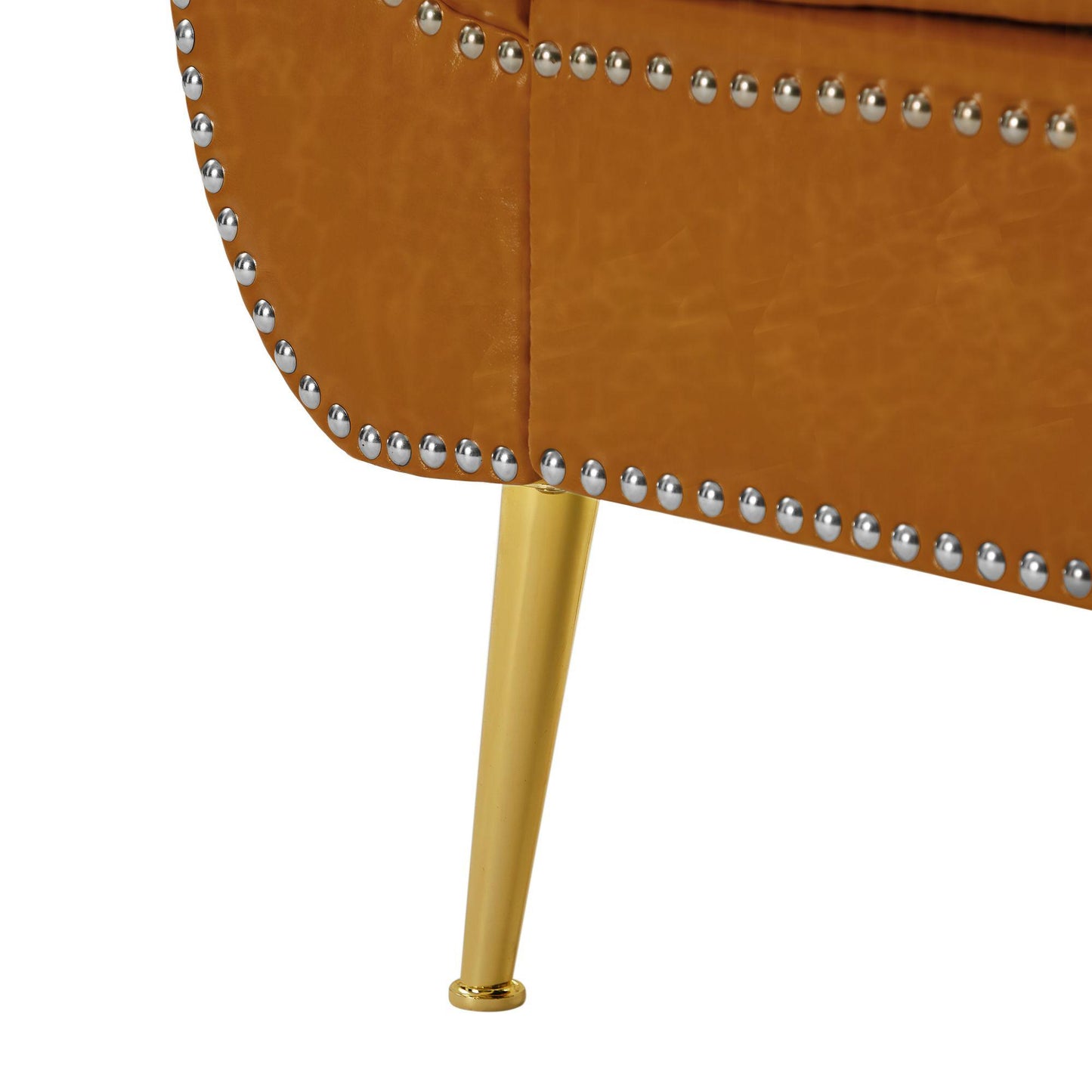 Sitting Bench PU Leather with Storage Space and 2 Pillows Hardware Feet