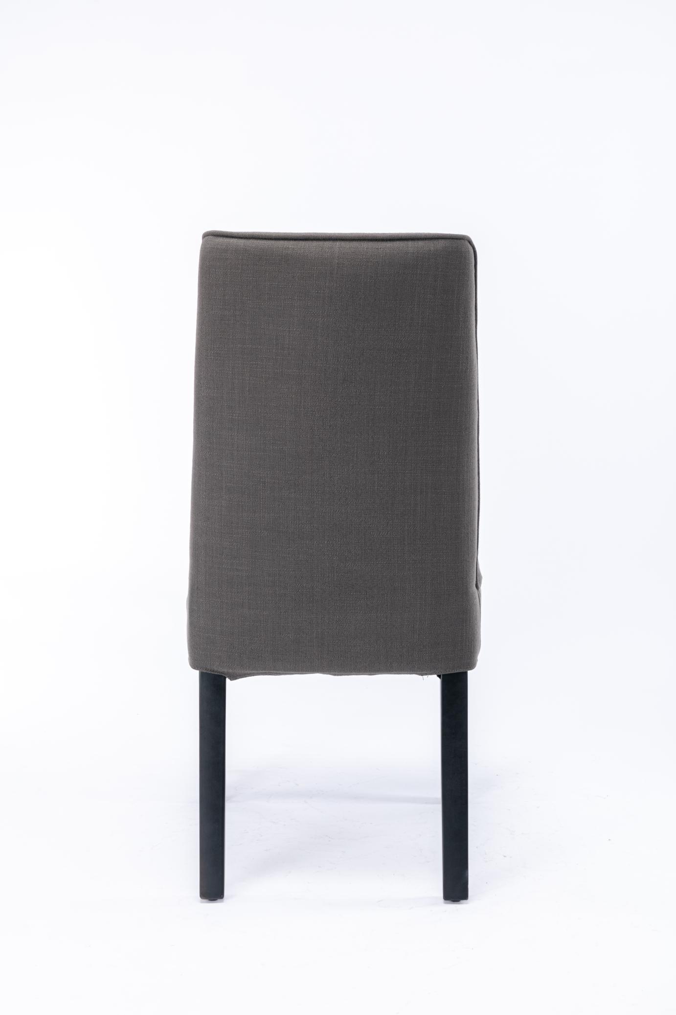 Removable Washable Cover, Foam Padded Upholstery, Solid Wood Legs Parsons Chair,Set of 2