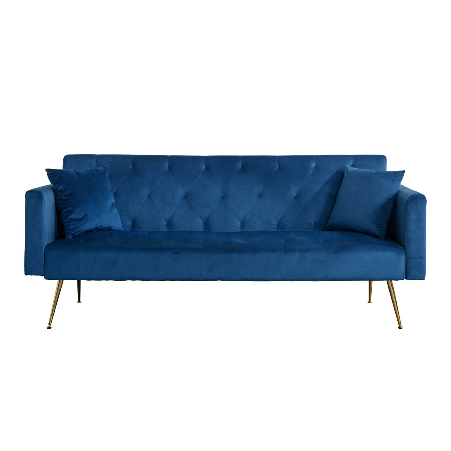 Modern Velvet Sofa Bed Folding Futon For Lving Room