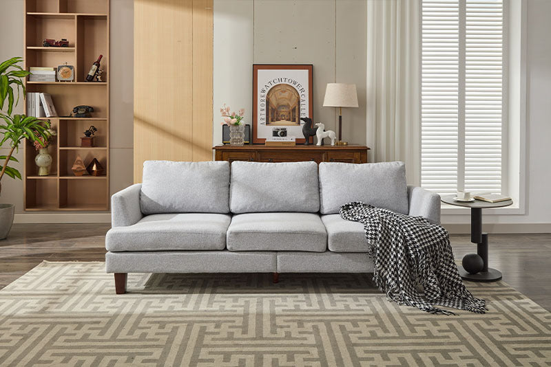 Fabric 3 Seater Couch With 2 USB, Comfortable Sectional Couches And Sofas For Living Room Bedroom Office Small Space, Easy Assembly & Comfy Cushion Cannot Be Sold On Temu