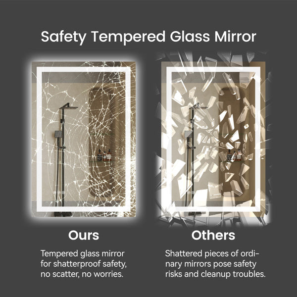 48 Inch X 36 Inch LED Bathroom Mirror