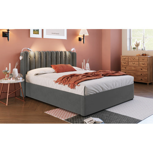 Linen Storage Space Bed Frame With Mattress Size 160cmx200cm
