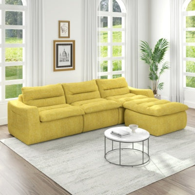 Right Sofa Seat, L-shaped Modular Combined Sofa, Compressed Combined Sofa, Modern Lazy Style Comfortable Beanbag Sofa