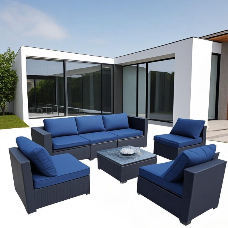 Outdoor Recreation, Courtyard Garden, Rattan Table And Chair Combination
