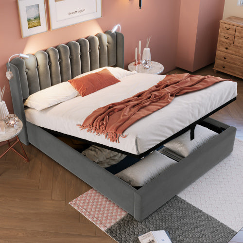 Linen Storage Space Bed Frame With Mattress Size 160cmx200cm