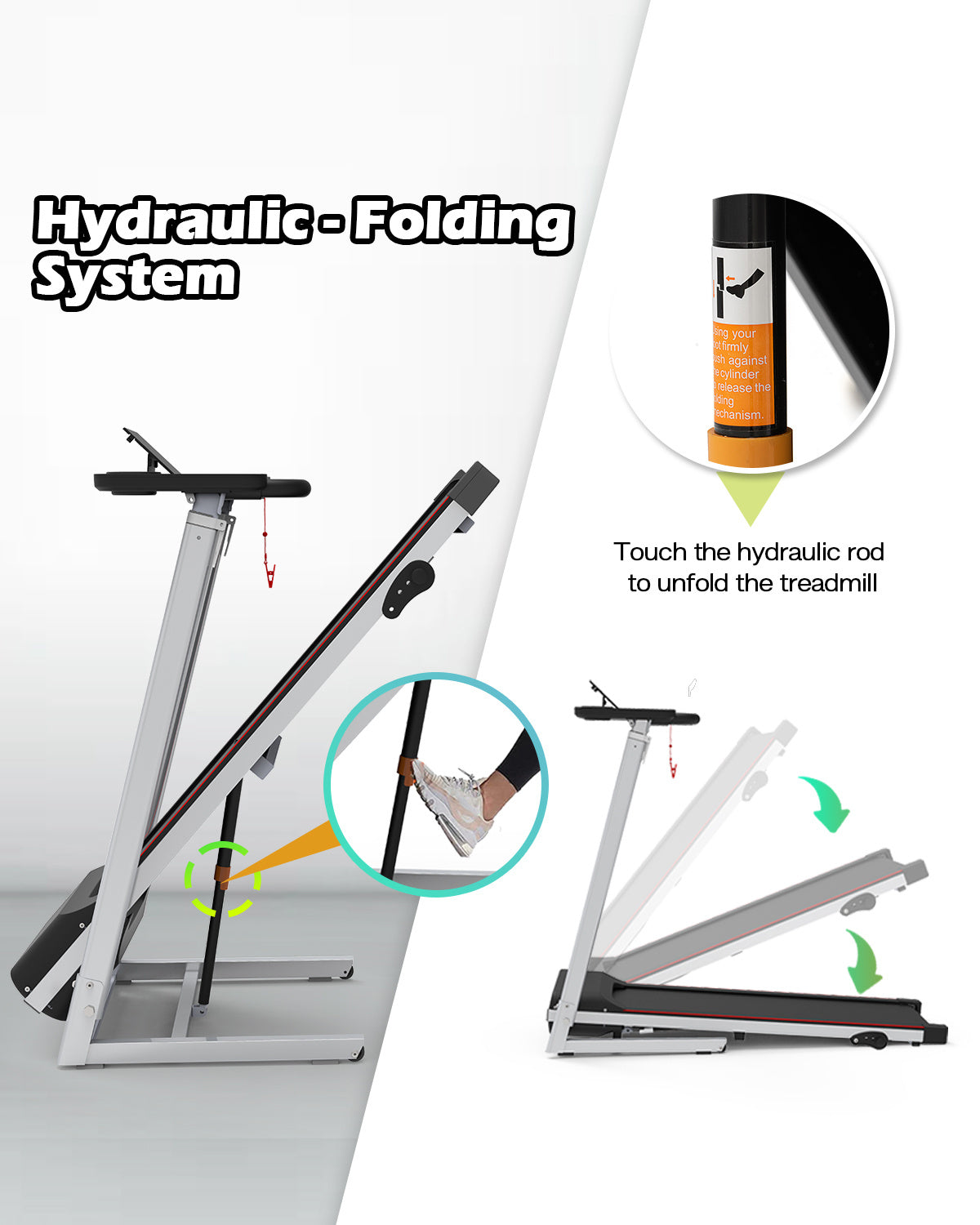 Walking Pad Under Desk Treadmill For Home Office -2.5HP Walking Treadmill 0.5-7.5MPH Capacity Treadmill For Walking Running Remote Control Batteries