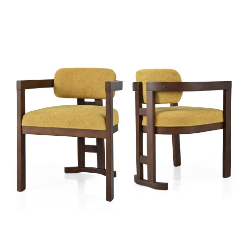 Indoor Upholstered Wood Dining Chair Set Of 2