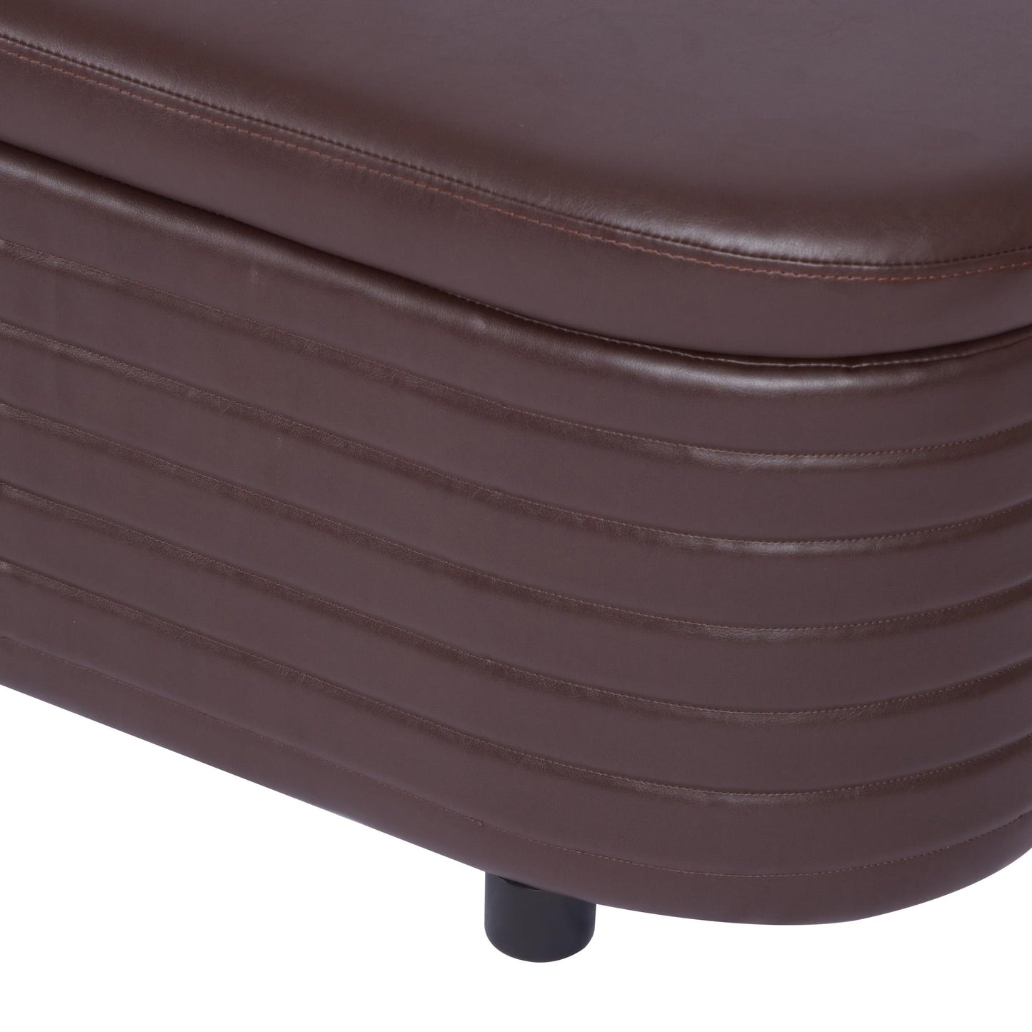 Multi-functional storage PU material sofa stool.