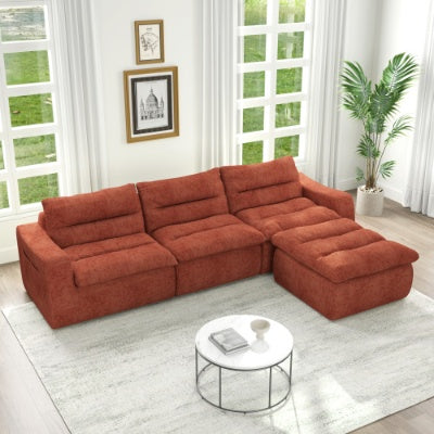 Right Sofa Seat, L-shaped Modular Combined Sofa, Compressed Combined Sofa, Modern Lazy Style Comfortable Beanbag Sofa