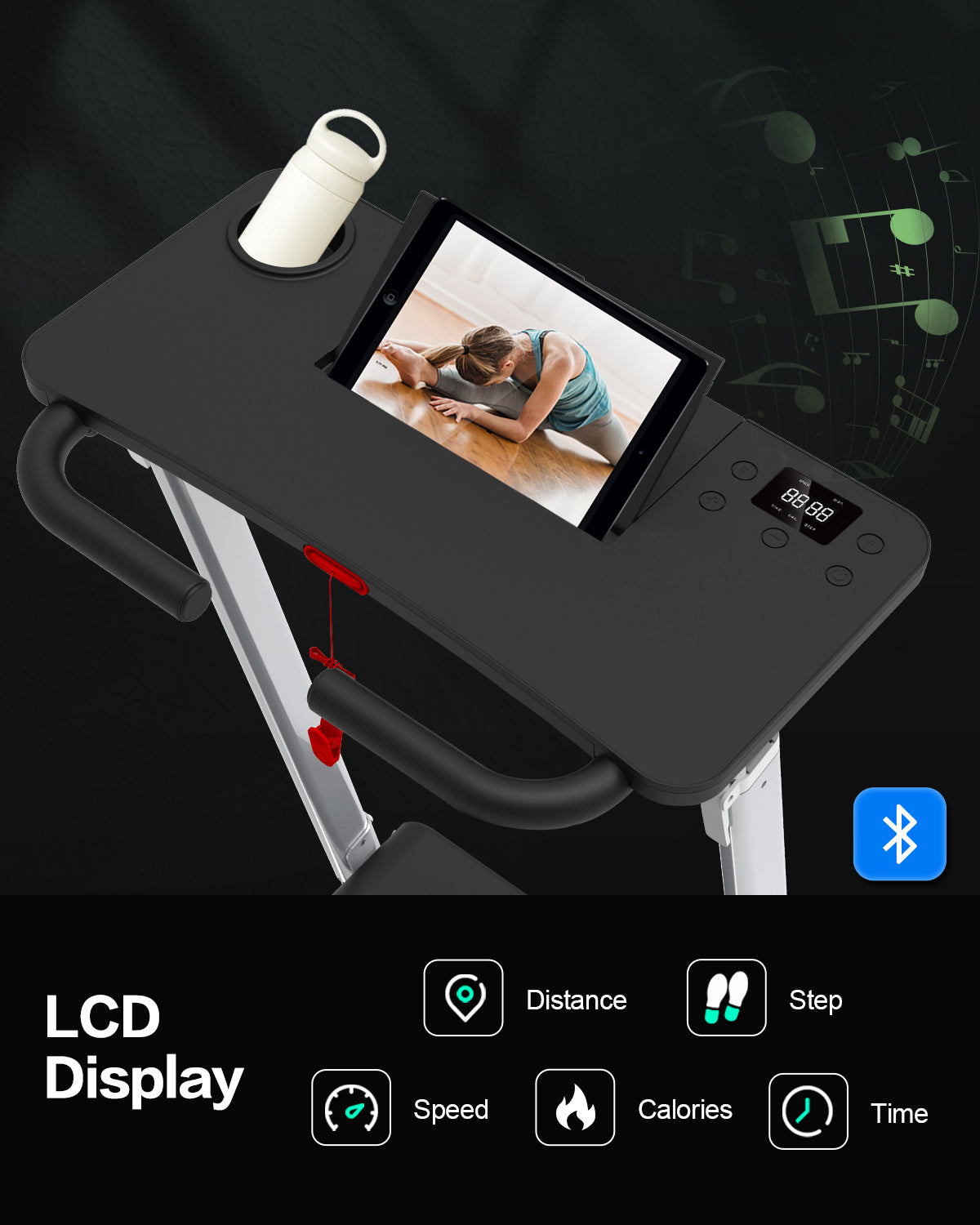 Walking Pad Under Desk Treadmill For Home Office -2.5HP Walking Treadmill 0.5-7.5MPH Capacity Treadmill For Walking Running Remote Control Batteries