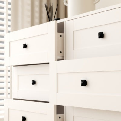 Chest Of Drawer With  White Color Farm Door