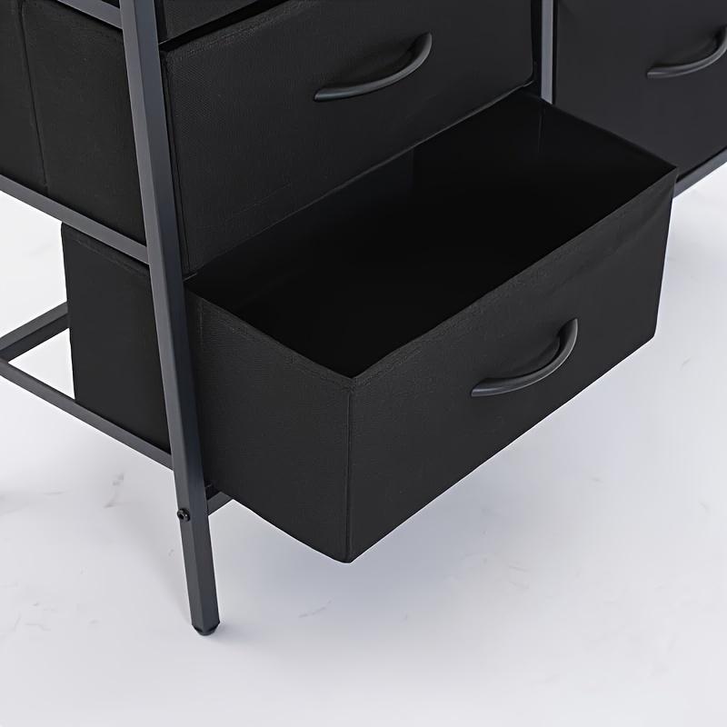 Sunjai 32" Wide Wood-Topped Storage Cabinet with Five Fabric Drawers
