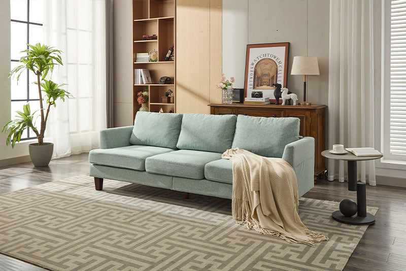 Fabric 3 Seater Couch With 2 USB, Comfortable Sectional Couches And Sofas For Living Room Bedroom Office Small Space, Easy Assembly & Comfy Cushion Cannot Be Sold On Temu