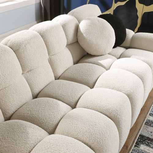 64.96 Length ,35.83 Deepth ,human Body Structure For USA People, Marshmallow Sofa,boucle Sofa ,2 Seater