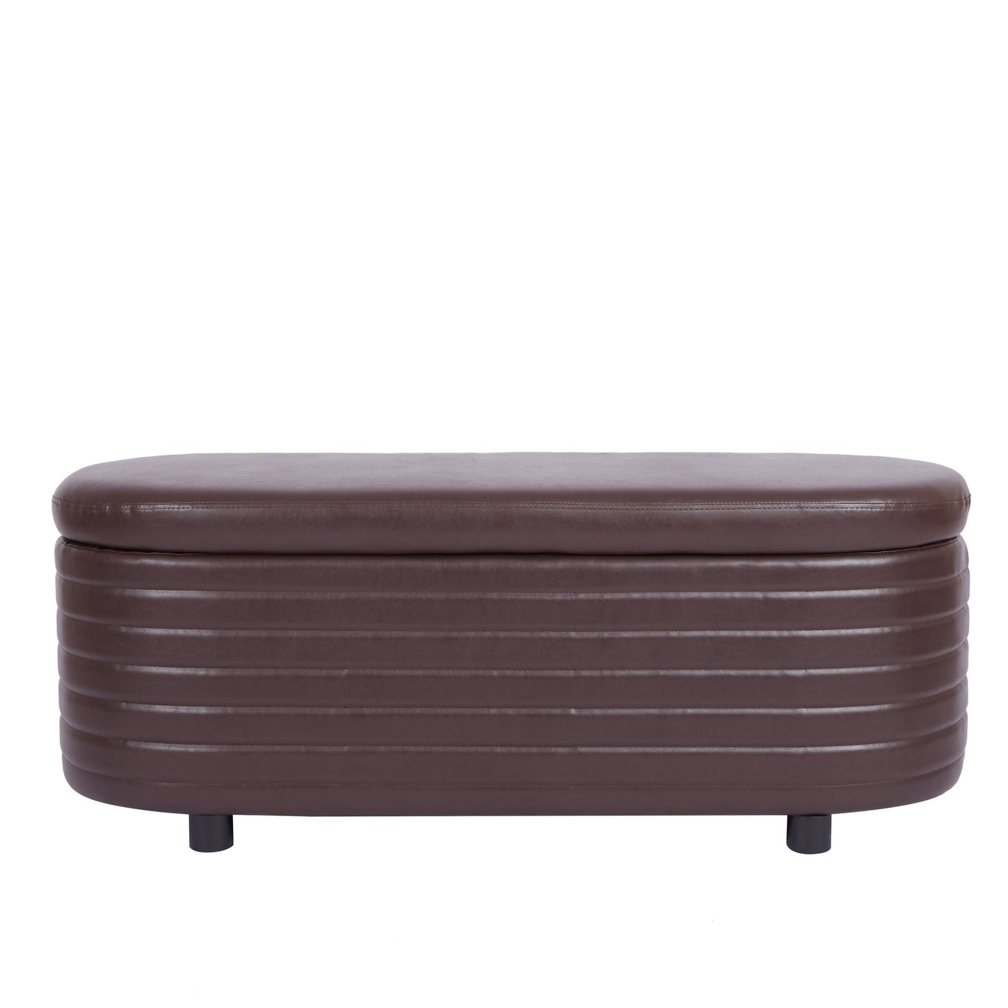 Multi-functional storage PU material sofa stool.