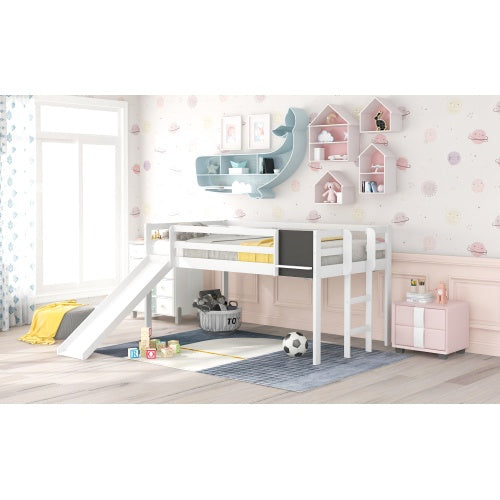 Double Layered Loft Bed With Slide