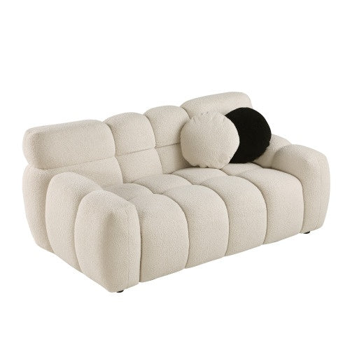 64.96 Length ,35.83 Deepth ,human Body Structure For USA People, Marshmallow Sofa,boucle Sofa ,2 Seater