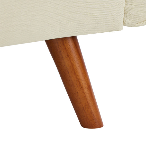 Newly Designed Linen Sofa Furniture With Adjustable Backrest And Easy Assembly Lounge Chair - Beige Color