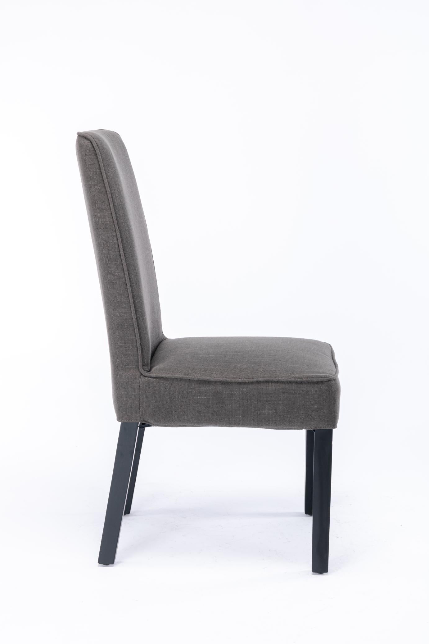 Removable Washable Cover, Foam Padded Upholstery, Solid Wood Legs Parsons Chair,Set of 2