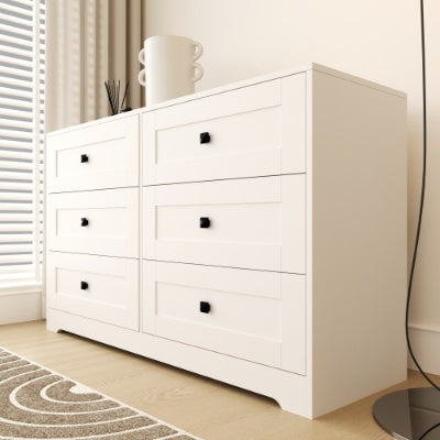 Chest Of Drawer With  White Color Farm Door