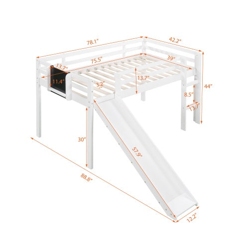 Double Layered Loft Bed With Slide