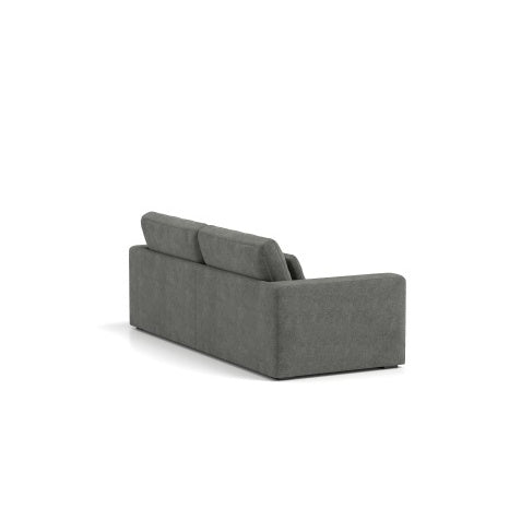 83 Modern Sofa Couches For Living Room, 3 Seater Sofa, Upholstered Compressed Cushions Detachable Cover,Pewter