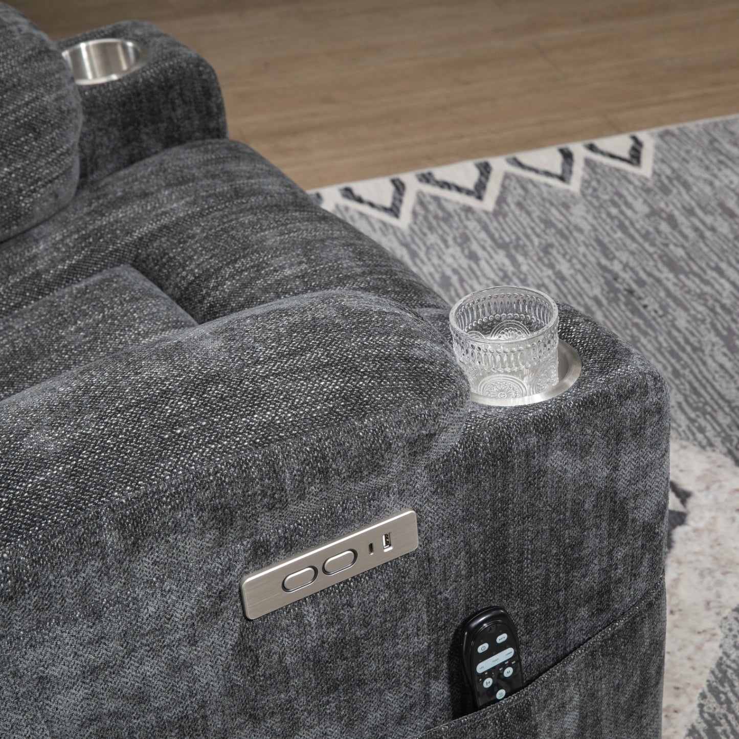 EMON'S Power Lift Massage & Heat Recliner For Elderly, Wide Overstuffed Chair