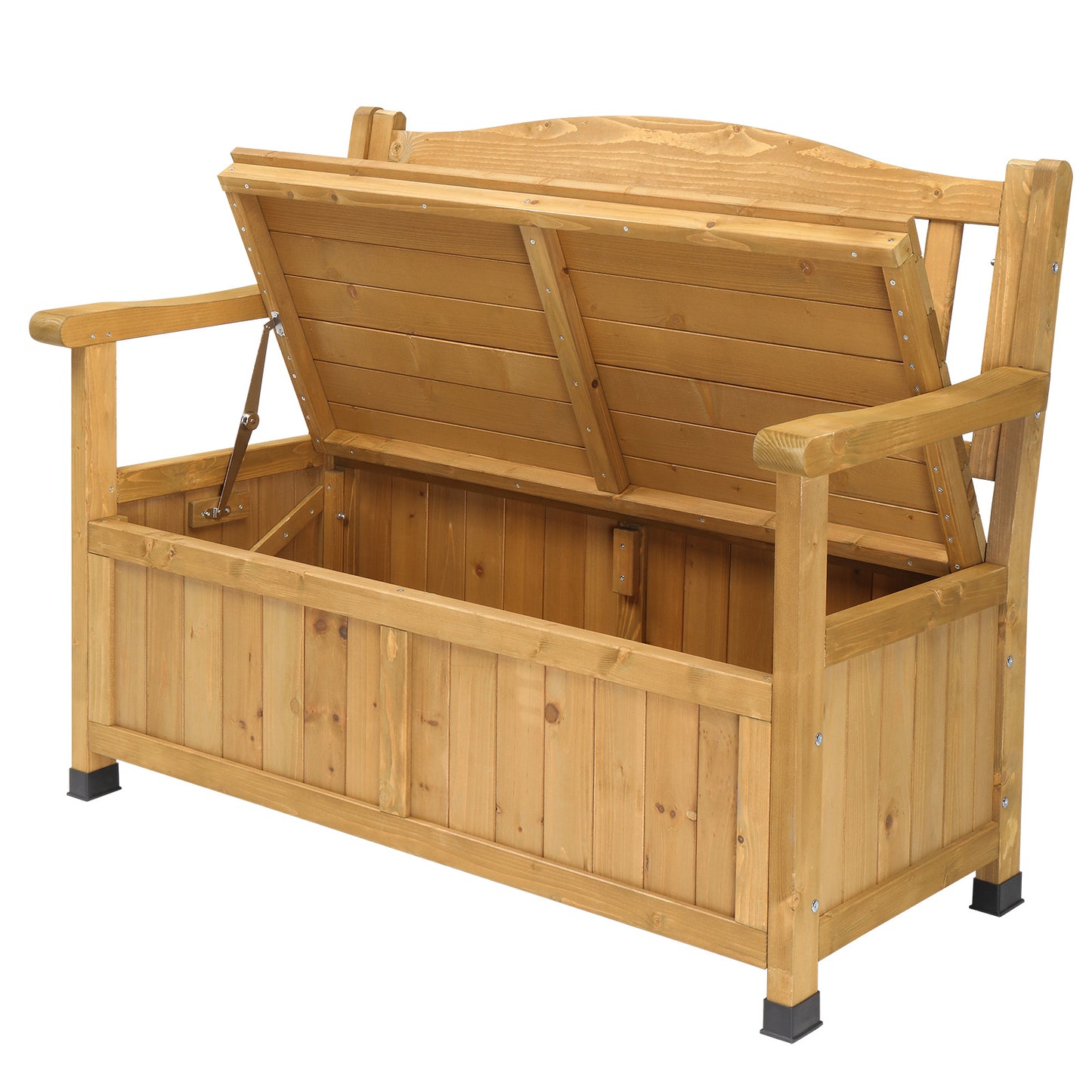 44inch, With Backrest Armrests, Courtyard Wood Storage Box