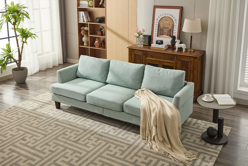 Fabric 3 Seater Couch With 2 USB, Comfortable Sectional Couches And Sofas For Living Room Bedroom Office Small Space, Easy Assembly & Comfy Cushion Cannot Be Sold On Temu