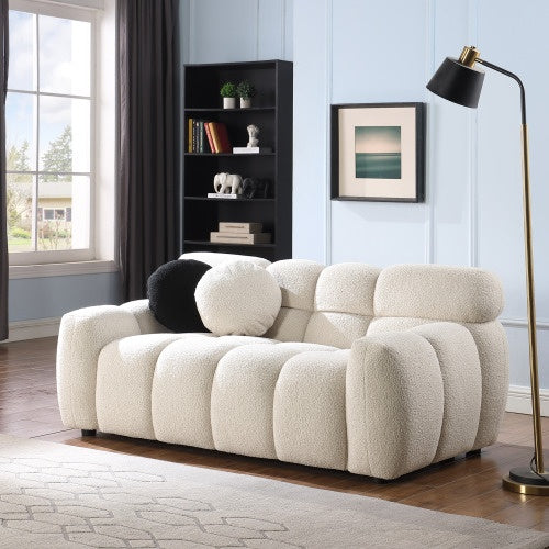 64.96 Length ,35.83 Deepth ,human Body Structure For USA People, Marshmallow Sofa,boucle Sofa ,2 Seater