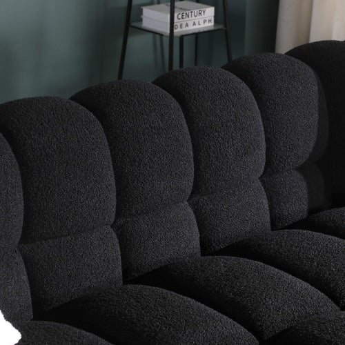 84.3 Length ,35.83 Deepth ,human Body Structure For USA People, Marshmallow Sofa,boucle Sofa ,White Color,3 Seater