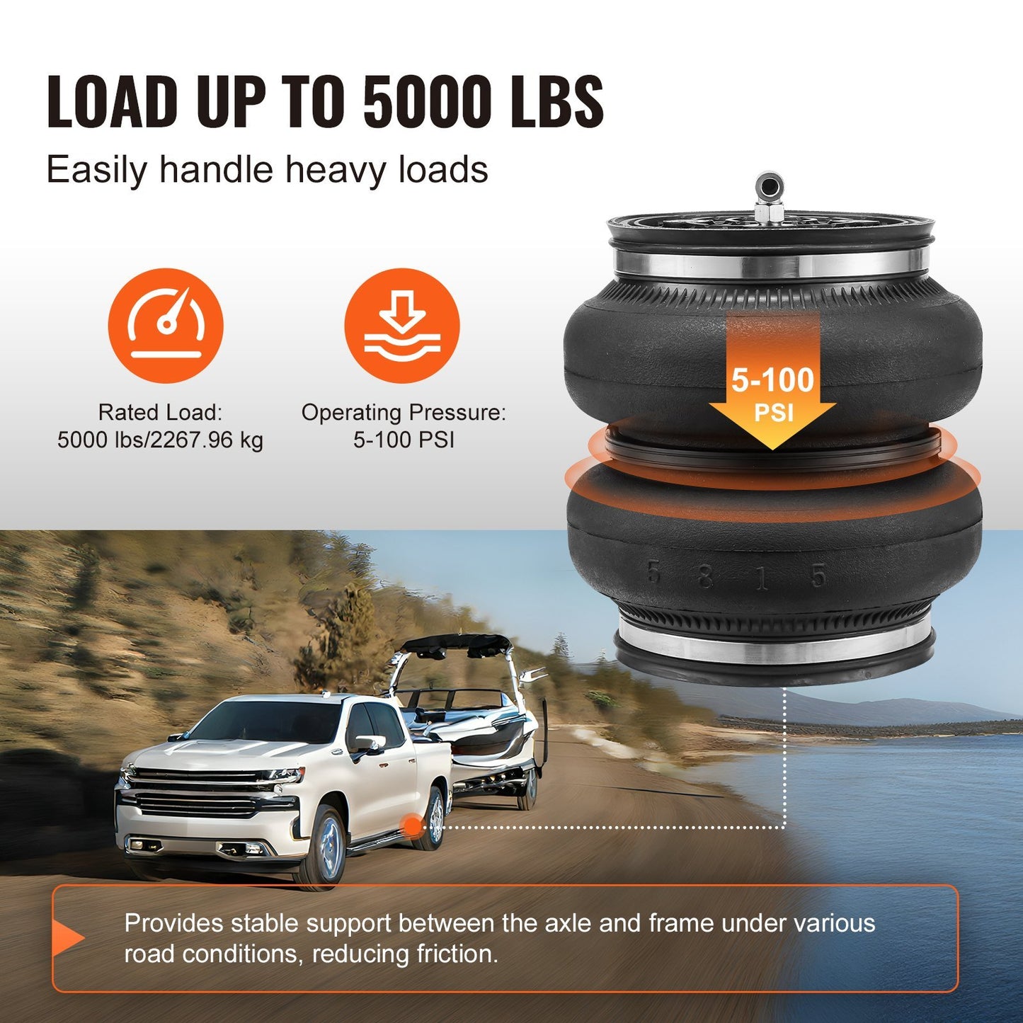 VEVOR Airbag Suspension Kit 11-2019 Chevrolet Silverado GMC Sierra 2500 3500 HD