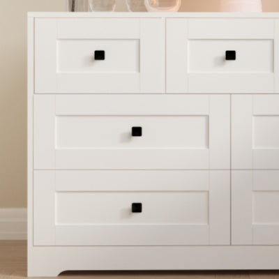 Chest Of Drawer With  White Color Farm Door