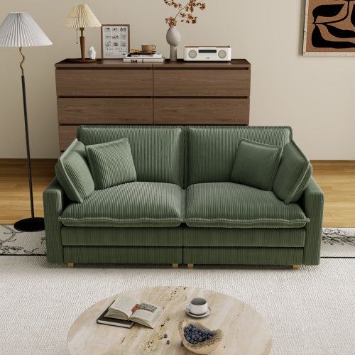 Modular Sectional Sofa,Deep Seat Couch For Living Room , 4 Pillow, Modern L-Shaped Sofa For Living Room Bedroom Apartment