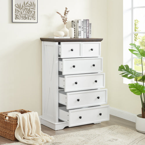 Fiberboard 6-drawer Vanity